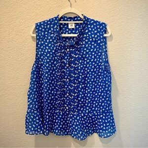 Cabi Royal Blue Sleeveless Blouse